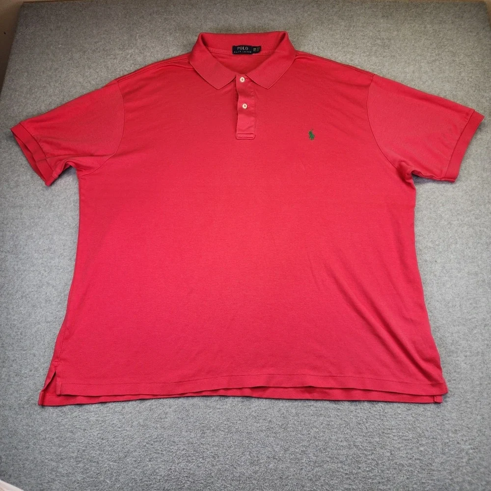 Polo Ralph Lauren Polo Shirt Men's 3XB BIG Coral Short Sleeve Pony Casual Cotton